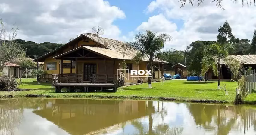Chácara/sítio com 4 quartos, lago e área de cultivo à venda, 18.868 m² por r$ 1.150.000 - zona rural, contenda/pr