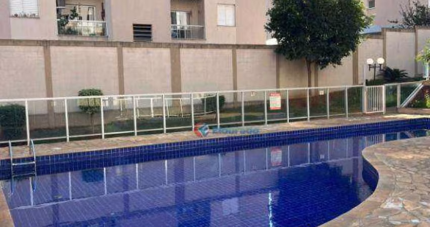 Apartamento com 2 dormitórios para alugar, 56 m² por R$ 2.551,57/mês - Jardim das Colinas - Hortolândia/SP
