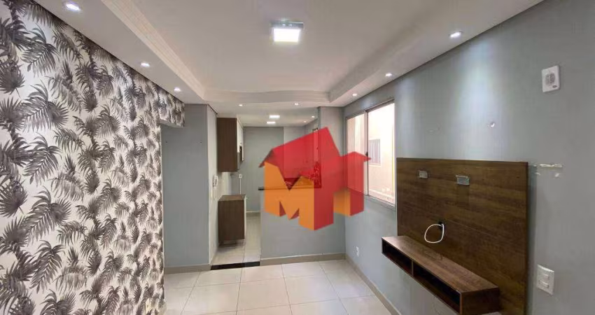 Apartamento com 2 dormitórios para alugar, 60 m² por R$ 1.425,00/mês - Jardim Recanto - Americana/SP