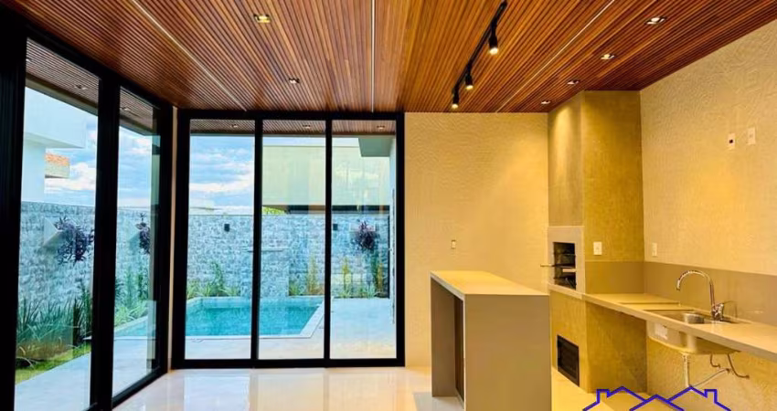 Casa de luxo em condomínio com 4 quartos e 4 suítes no Residencial Goiânia Golfe Clube, Goiânia-GO - 214m² - Confira!