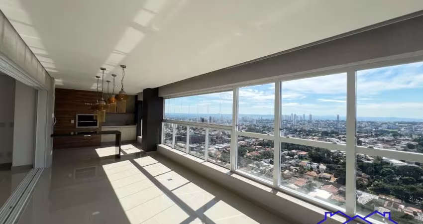 Luxuoso apartamento de 3 quartos no Setor Marista, Goiânia - 207m², 3 suítes, 4 salas, 6 banheiros e 3 vagas de garagem.