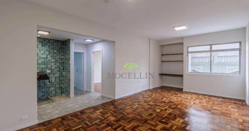 Apartamento com 1 quarto para alugar, 57 m² por R$ 2.200/mês - Centro - Curitiba/PR