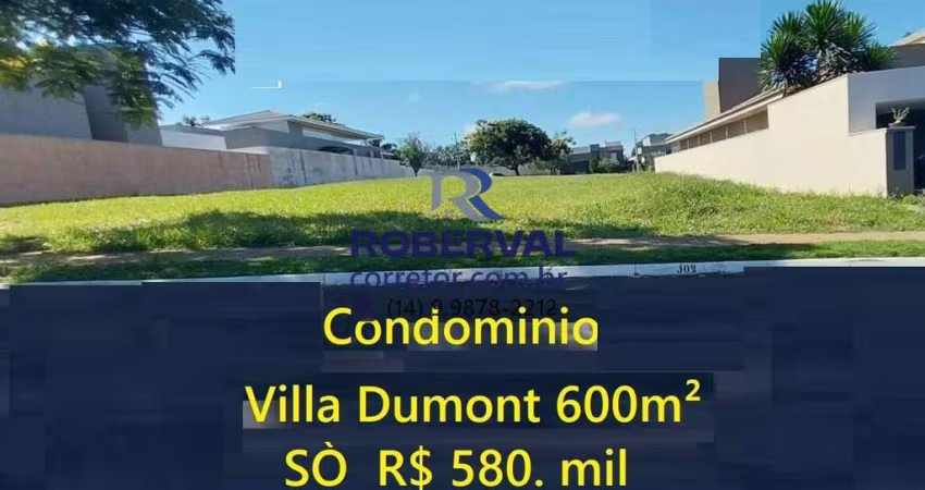 Terreno Condominio Villa Dumont ilha (nao faz fundo para muro do condominio