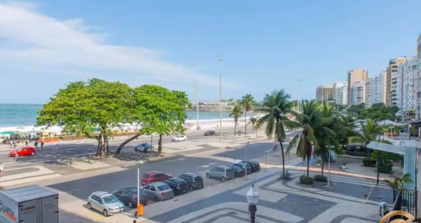 Apartamento de 360m², alto padrão, frontal com vista mar, 4 quartos, 2 vagas, prédio luxuoso na avenida atlântica - copacabana rj