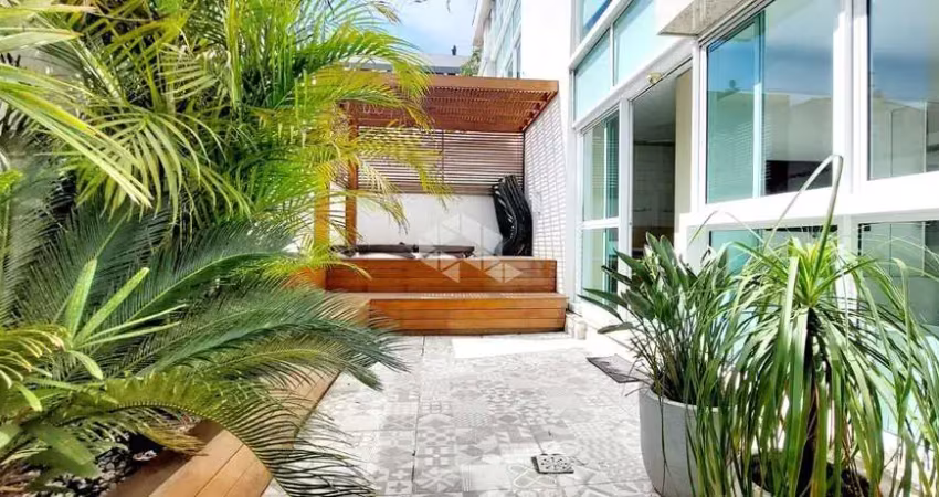 Apartamento garden de 1 quarto, terraço privativo e garagem