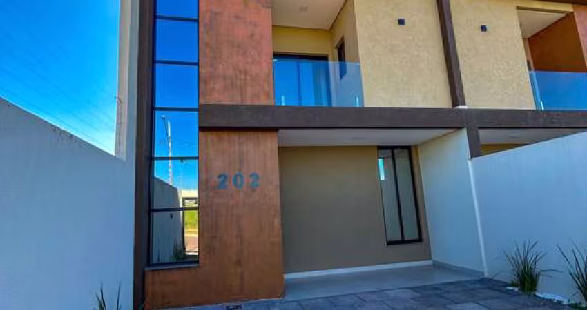 Sobrado NOVO, com 130m² - Suite com closet e sacada + 2 quartos!