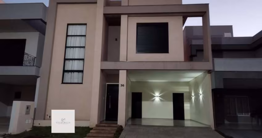 Sobrado em condomínio fechado, Semi-mobiliado, com 03 suítes, banheira de hidromassagem externa e t