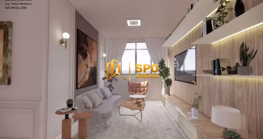 Apartamento a venda  com 2 dormitórios + 1 de serviço, 2 banheiros (social e serviço), sala 2 ambien