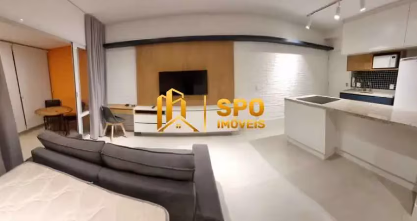 Studio mobiliado para locação no campo belo, 42 metros