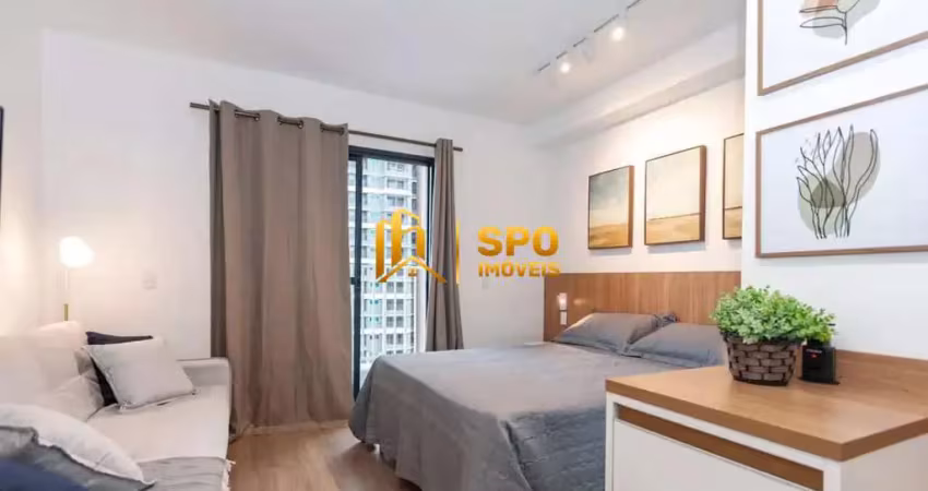 Cond my one, studio mobiliado, com 26 metros a venda e locação na av adolfo pinheiro