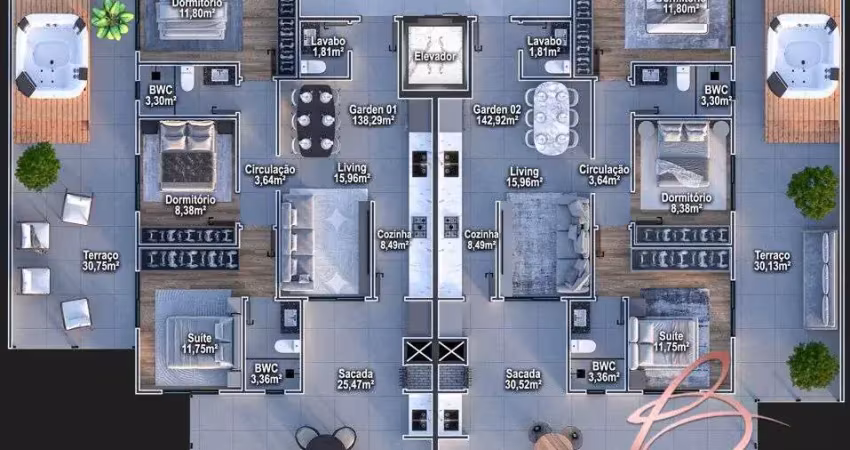 Apartamento com 3 quartos à venda na Rua Bernardino João Vitorino, Centro, Itajaí