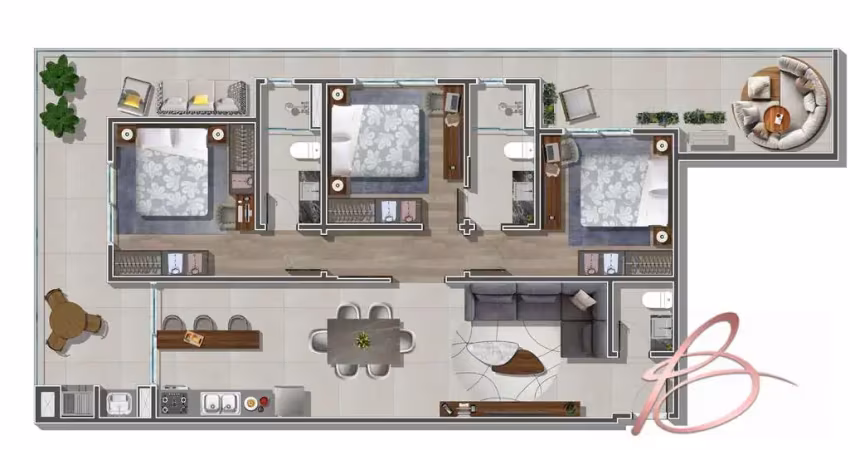 Apartamento pré lançamento no fazenda de 3 suítes tabela zero