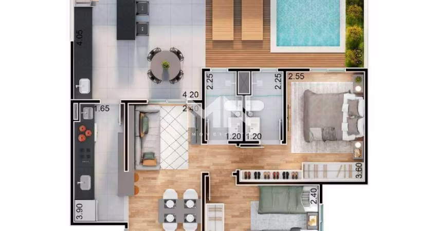 Apartamento à venda no Edifício Villa Di Trento, em Itu/SP, com 87,37m² de área privativa.