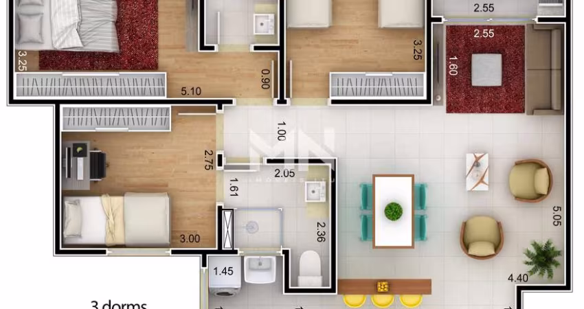 Apartamento à venda, 3 quartos, 2 suítes, 2 vagas, Edifício Ilhas de Mediterrâneo - Itu/SP