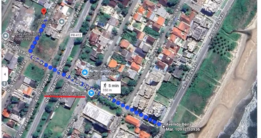 Terreno perto do mar em gaivotas -  rua alceu ferreira, 959 -  matinhos /pr