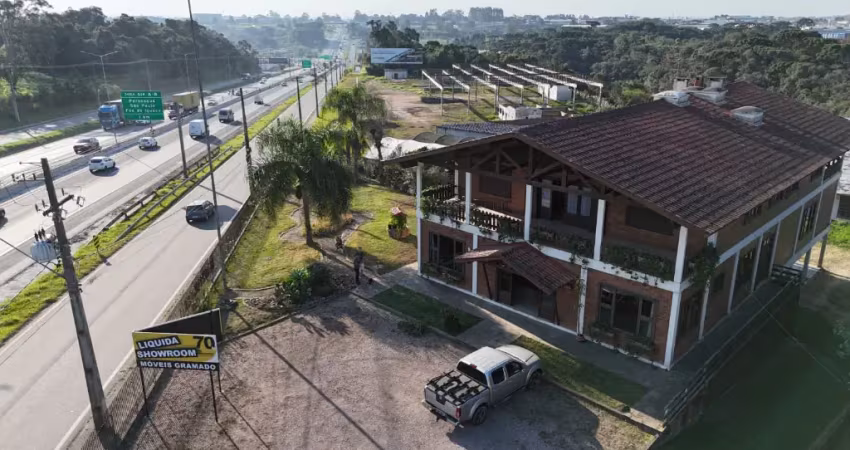 Casa escritório e showroom 700m2, barracão 1.187,50m2. terreno com 6.271,11 m2, em são josé dos pinhais (contorno sul).