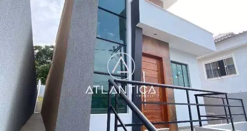 Atlântica imóveis oferece excelente casa com 3 dormitórios à venda, 92 m² por r$ 400.000 - extensão serramar - rio das ostras/rj.