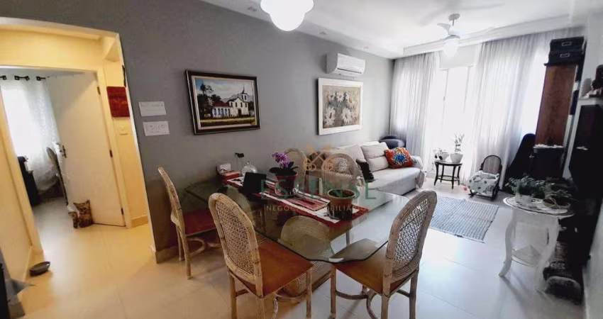 Apartamento à Venda de 75 m² no Condomínio Guarumar no Centro de Guarujá/SP: 02 dormitórios.