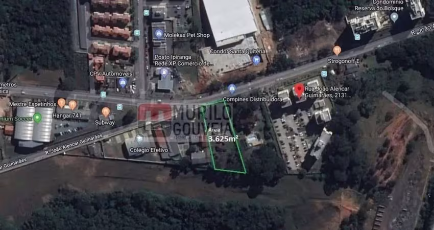 Terreno com 3.625 m², à venda por r$ 7.300.000 - campo comprido, curitiba (pr)