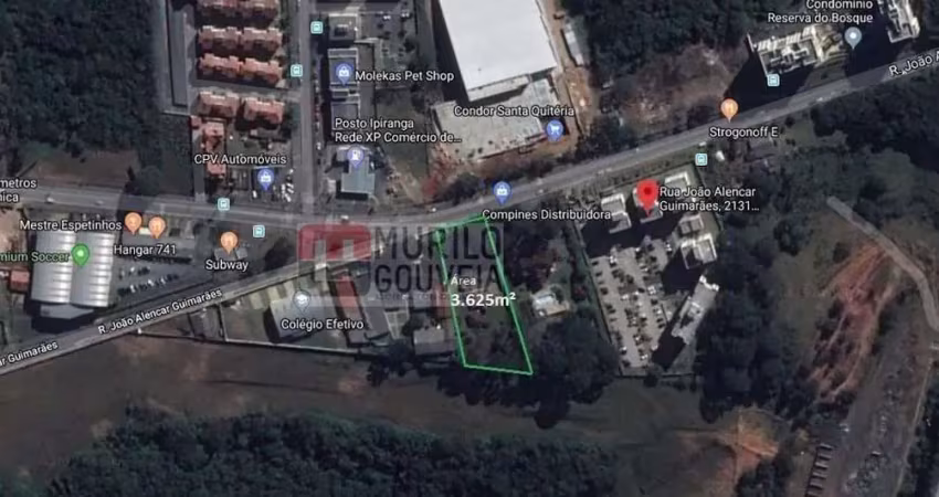 Terreno com 3.625 m², à venda por r$ 7.300.000 - campo comprido, curitiba (pr)