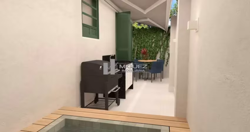 Garden a venda rua décio vilares - bairro peixoto - copacabana - sala, quarto, área externa com piscina e deck - 55m² -  código 20670