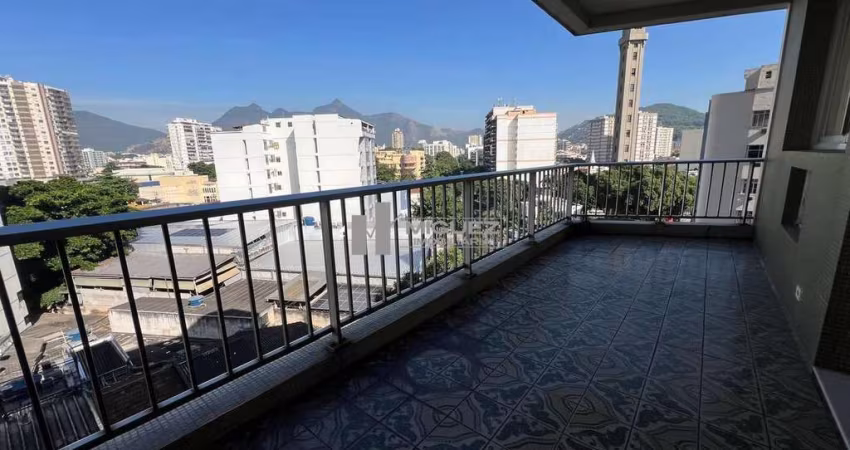 APARTAMENTO A VENDA, RUA SÃO FRANCISCO XAVIER - BAIRRO TIJUCA - VARANDA, SALA EM 2 AMBIENTES, 1 QUARTO, BANHEIRO COM BLINDEX, DEPENDÊNCIA COMPLETA, 1 VAGA DE GARAGEM