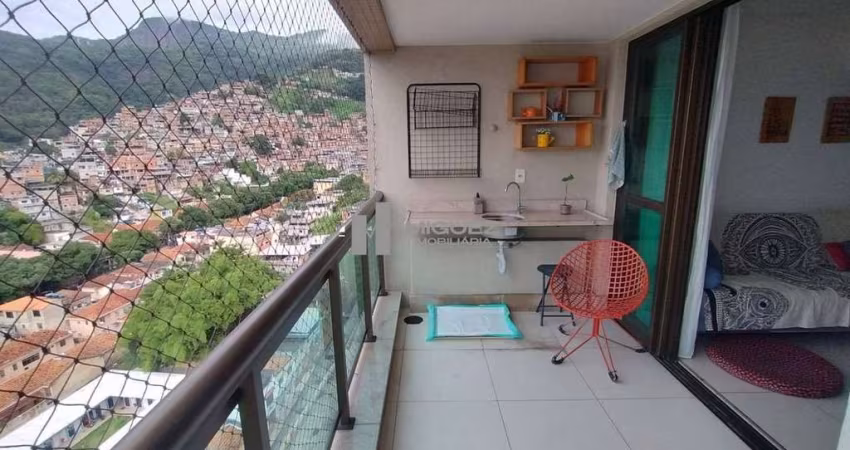 Apartamento à venda no Condominio Aquarela Carioca, Rua do Bispo. Sol manhã, vista Cristo Redentor. Código 21681
