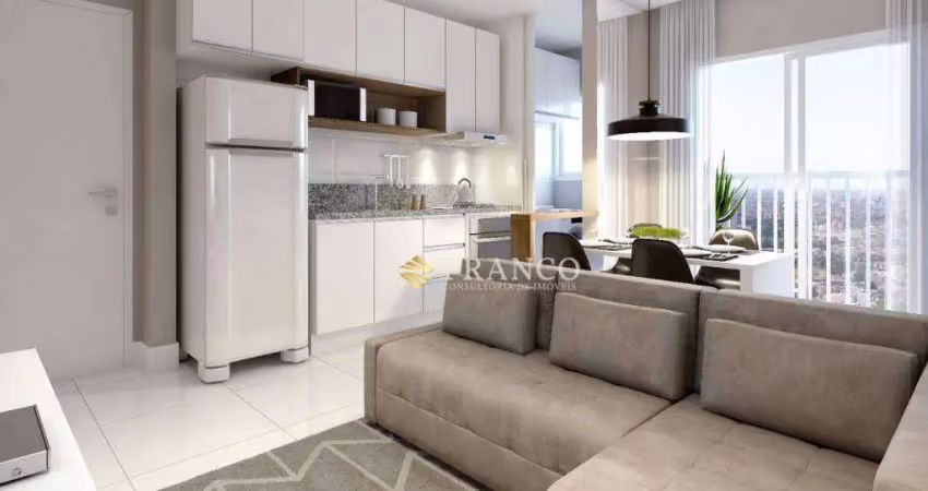 Apartamento com 1 dormitório à venda, 39,09m² - Chácara do Visconde - Taubaté/SP