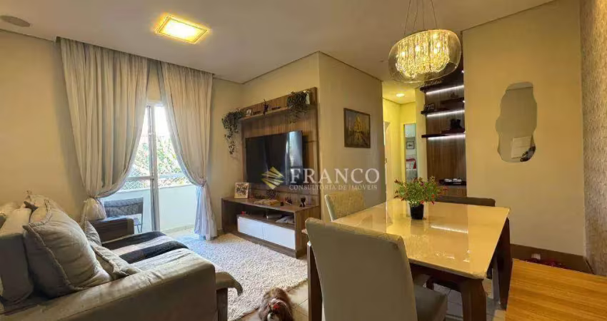 Apartamento com 2 dormitórios à venda, 68 m² - parque são luís - taubaté/sp