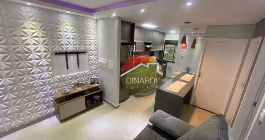 Apartamento com 2 dormitórios à venda, 43 m² por r$ 217.300,00 - jardim santa cecília - ribeirão preto/sp