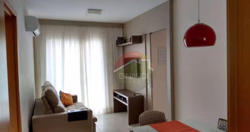 Apartamento com 2 dormitórios para alugar, 45 m² por r$ 3.400/mês - iguatemi - ribeirão preto/sp