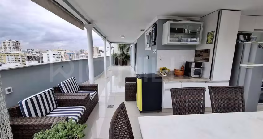 Apartamento cobertura duplex de 4 quartos, com 226m², à venda na vital brasil, niterói/rj