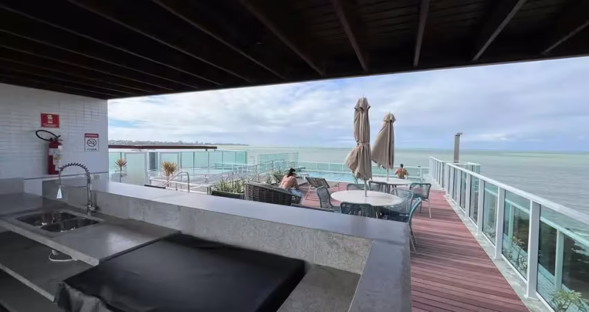 Apartamento mobiliado pé na areia — condomínio janeiro, joão pessoa/pb