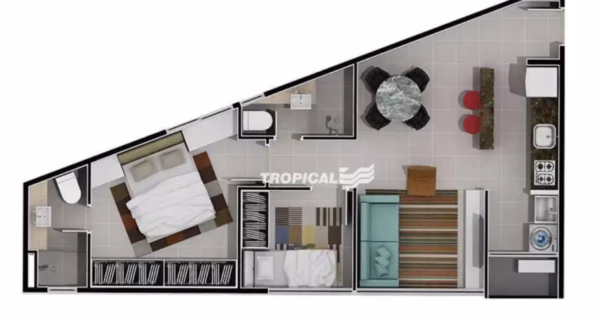 Apartamento com 2 dormitórios à venda, 54 m² por R$ 499.182,56 - Victor Konder - Blumenau/SC