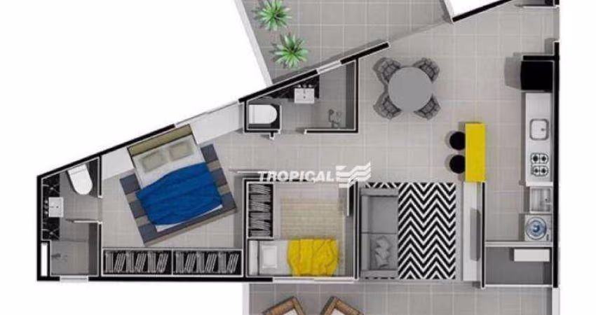 Apartamento com 2 dormitórios à venda, 92 m² por R$ 755.037,91 - Victor Konder - Blumenau/SC