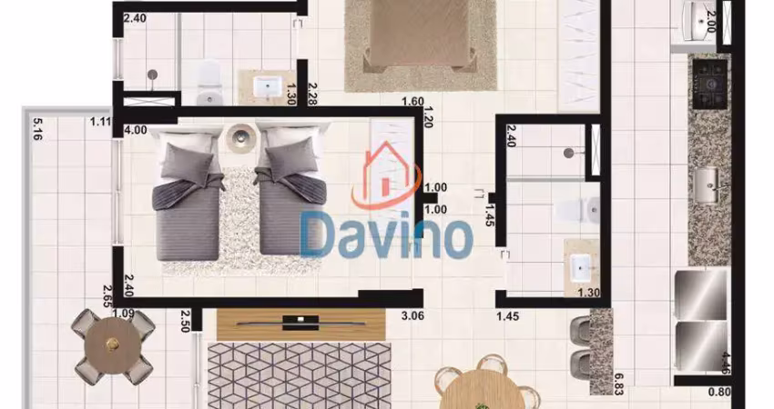 500mil á vista apartamento 2 quartos um suite 200m da praia da aviação.
