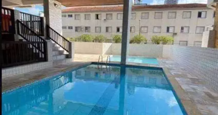 465mil - 94m area util apartamento 2 quartos um suite - mobiliado - vila guilhermina - proximo ao mar - duas sacadas