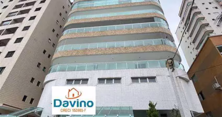 250mil de entrada - apartamento 150 metros da praia da vila tupi - 2 quartos um suite - sacada envolvente -  lazer completo - sacada