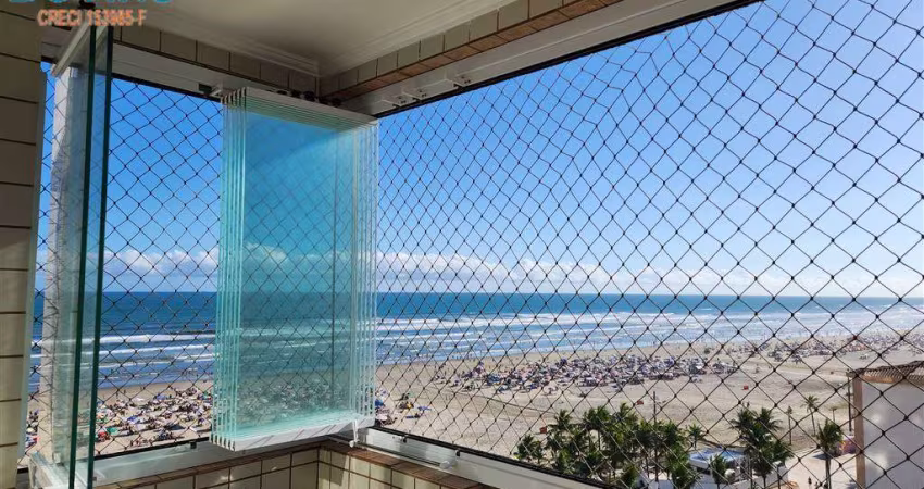 670mil - prédio fente mar - 2 quartos um suite - amplo apartamento 89m area util