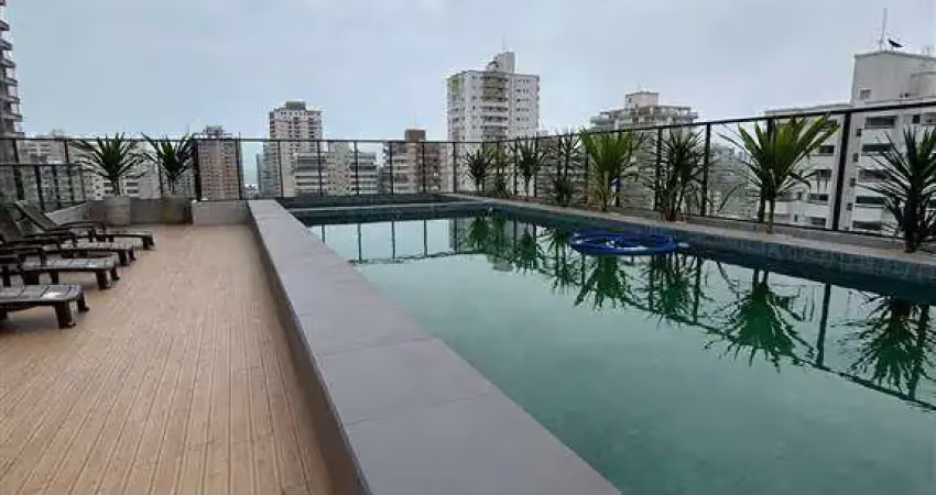 470mil 2 dormitorios 1 suite - novo - na guilhermina com piscina na cobertura e churrasqueira na sacada .