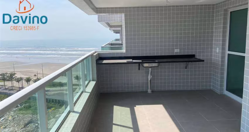 595mil - apartamento novo 2 suites em predio frente mar - vista mar definitiva da sacada, lazer completissimo,