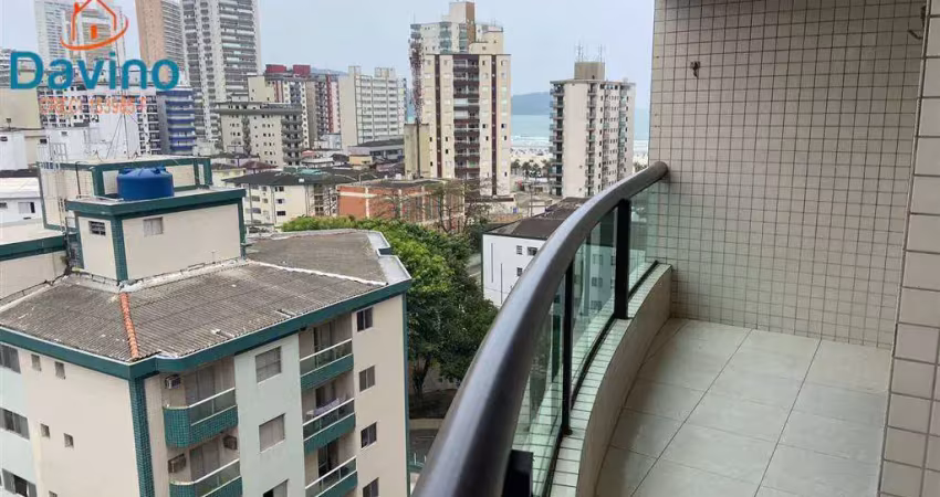 475mil - apartamento com sacada vista mar gourmet churrasqueira a carvão - 2 quartos 1 suite lazer completo 100m da praia da vila guilhermina
