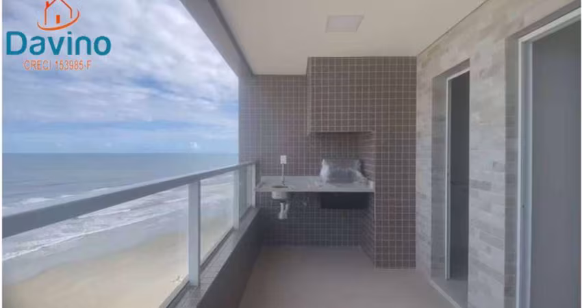 Apartamento em prédio frente praia Vista permanente para o Mar - 2 Dormitórios, 1 Suíte, 2 Vagas lazer completo. alto padrão.