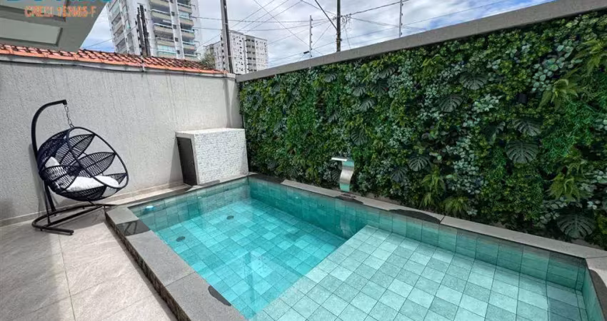 1499milhao - SOBRADO 3 SUITES PISCINA ESPAÇO GOURMET - VENDIDO MOBILIADO PORTEIRA FECHADA LADO PRAIA