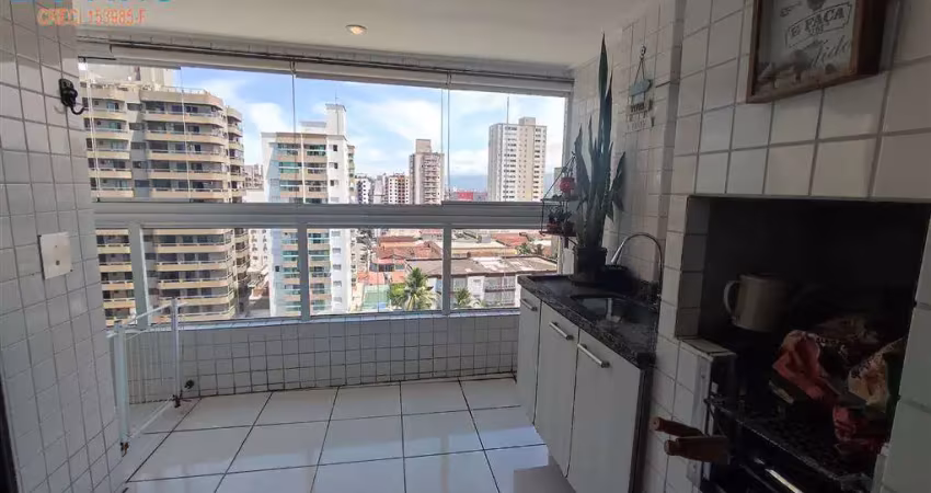 Belissimo apartamento - 2 dormitórios sendo1 suite, sacada gourmet com churrasqueira a carvão-  2 vagas de garagem - lazer com piscina - na praia da vila tupi