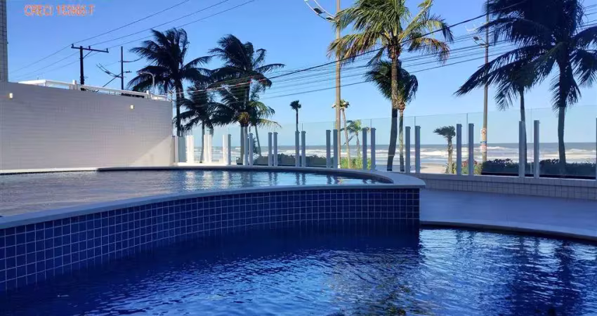 BELO APARTAMENTO PÉ NA AREIA COM 2 DORMITÓRIOS, VARANDA GOURMET, LAZER COMPLETO POR APENAS R$520.000 À VISTA OU PELOS BANCOS
