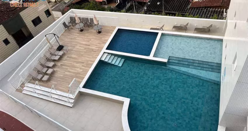 Apartamento novo vista mar 1 suíte frente rua pertinho do praia lazer completo 180mil entrada saldo direto