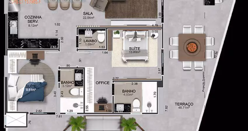 22,1mil entrada - saldo direto - apartamento mobiliado - multipropriedade -2 suites - 2 dormitórios , 1 vaga na garagem, 30 itens de lazer distribuídos em 3 andares 300 metros da praia e do centro