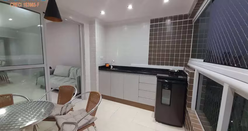 770mil - apartamento vista mar semi mobiliado 2 quartos um suite sacada com churrasqueira lazer enorme.
