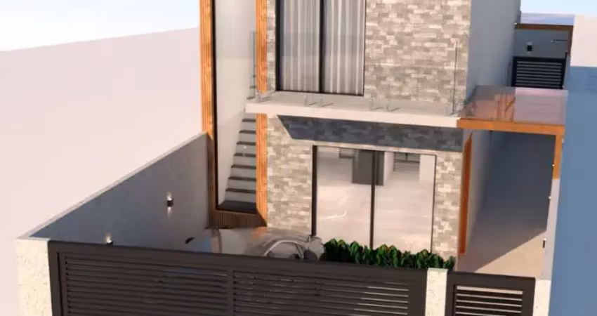 Sobrado alto padrao lançamento 3 suítes espaço gourmet com churrasqueira e piscina moderno. exuberante